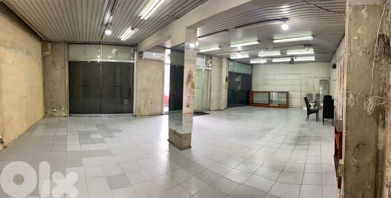 GROUND FLOOR 240m SHOP+TERRACE RENT MAR MKHAYEL GEMMAYZE BEIRUT thumbnail 3